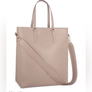 Open box! Pink Michael Kors travel tote! logo Shoulder strap included!